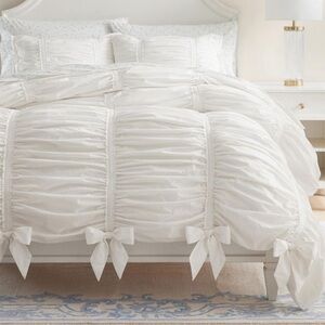 loveshackfancy full/queen sweet bows duvet cover
